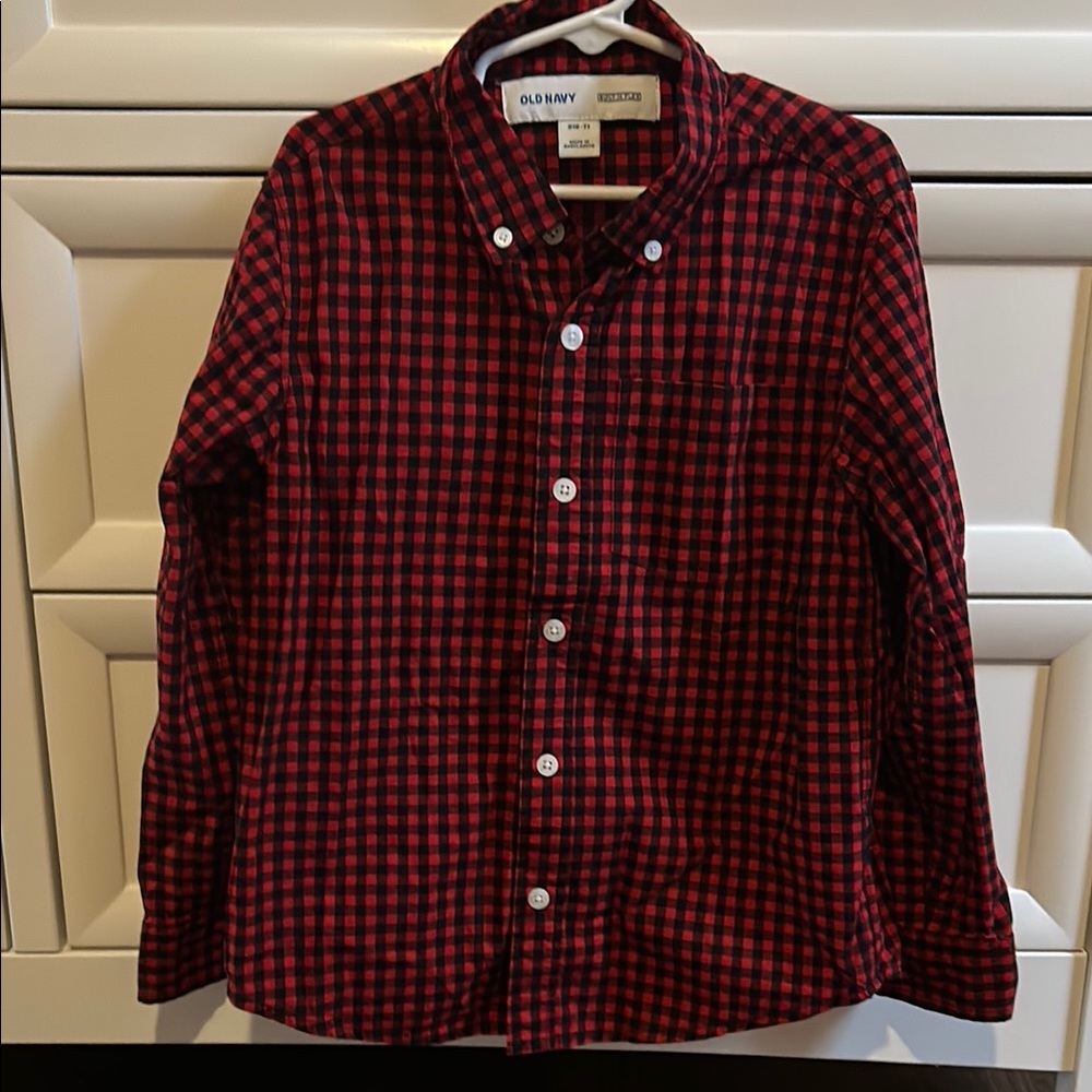 Old Navy Kids Red Checkered Shirt